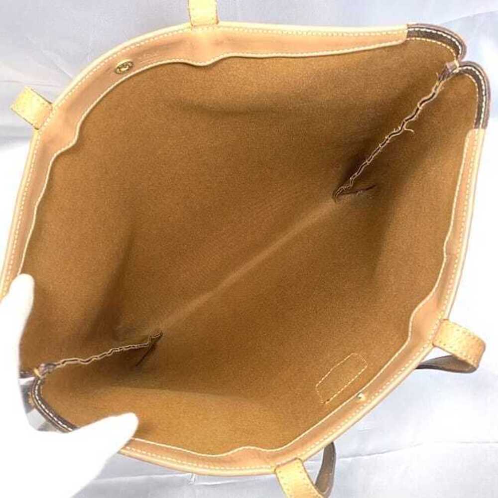 Celine Tote Bag Brown Beige Macadam Leather Shoulder All over Logo - Picture 9 of 10